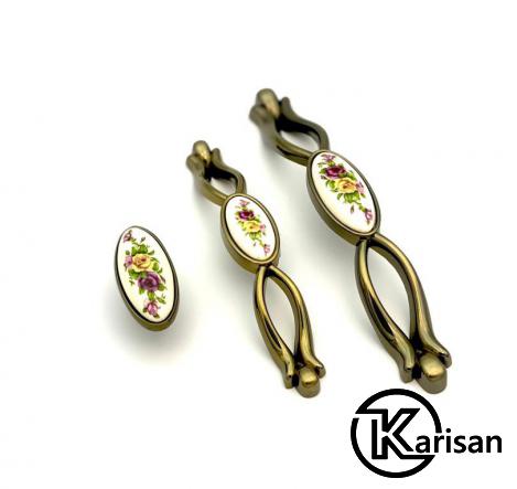 صادرات انواع دستگیره کابینت گلدار